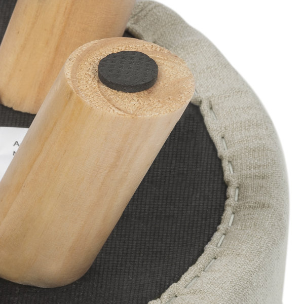 Corrigan Studio® Round Ottoman Foot Rest Stool, Small Fabric Footstool